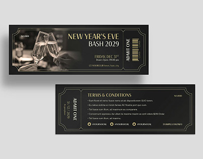 NYE Event Ticket Template