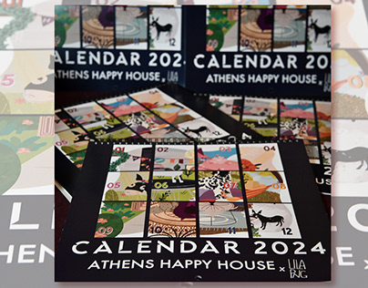 Calendar 2024 Athens Happy House by Lilapng