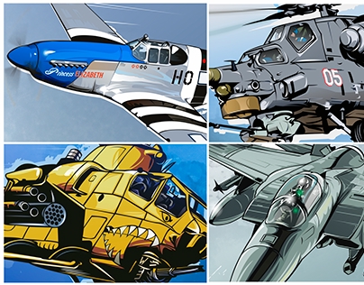 Aircraft. War machines 20 posters collection