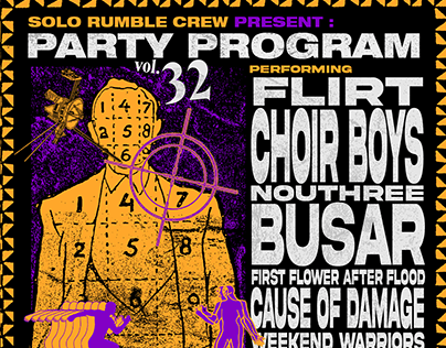 Poster Design for Solo Rumble Crew Party Program Vol.32
