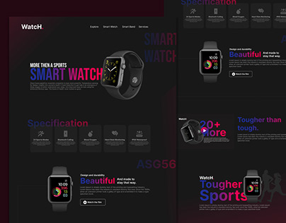 Smart Watch Landing Page Design