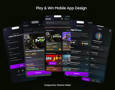 Play & Win Mobile App UX/UI Design
