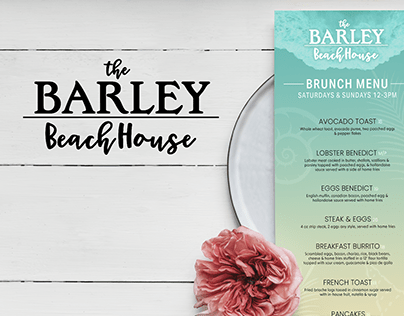 The Barley Beach House Menu Redesign