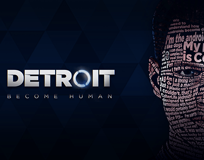 Retrato Tipográfico - Detroit: Become Human Connor