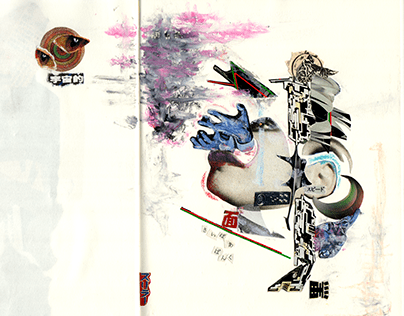 collage on notebook series 029 : april 2023 vol.01