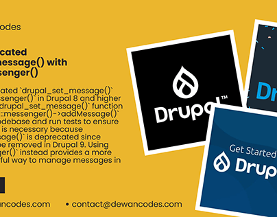 Replace deprecated drupal_set_message() :