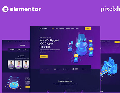 Free Smart ICO - Crypto Currency Elementor