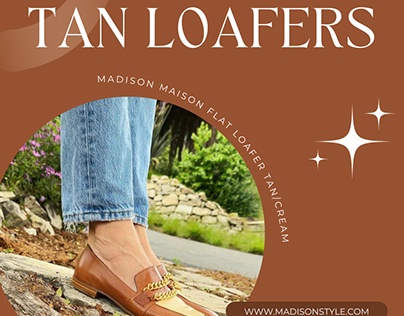 The Lovely Tan Loafers for Women's from Madison Maison