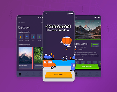 CARAVAN- Travel app concept