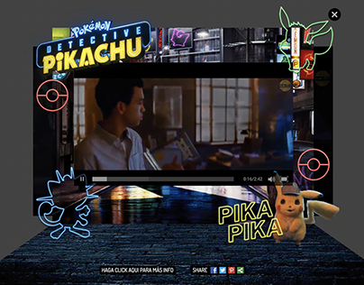 Detective Pikachu 3D Isometric Video Advertisement