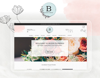 Pазработка сайта и логотипа для цветочного магазина