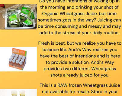 Unleash the Power of Organic Wheatgrass Juice
