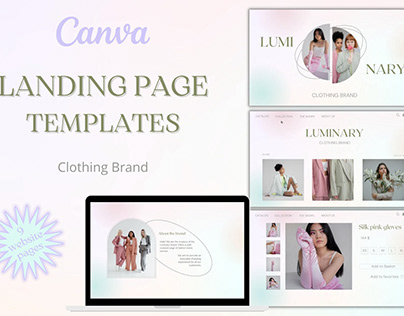 Landing Page Templates Canva Gradient Aesthetic