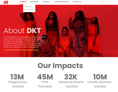 DKT International website Design