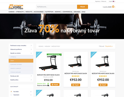 New concept eshop for fitness-store.sk