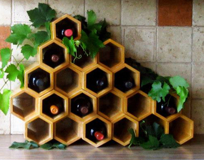 Wine rack "Honeycomb"