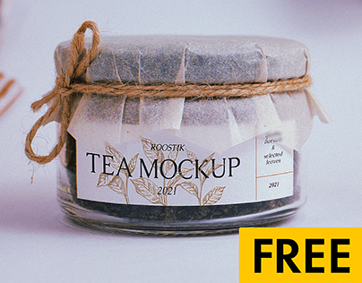 Free tea mockup