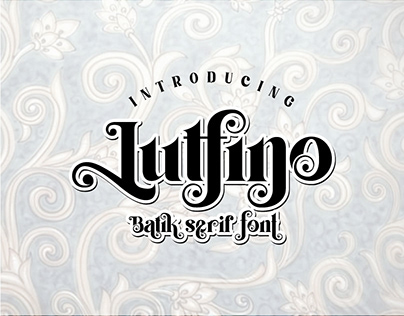 Lutfino Batik Serif Font
