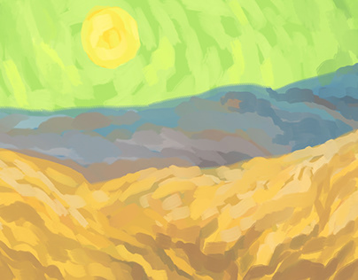 50 min speed painting_25 August _ Yellow landscape