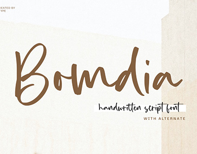 Bomdia Handwritten script font