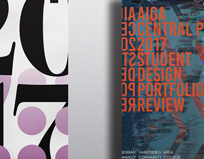 AIGA 2017 - Central PA Student Portfolio Review Posters