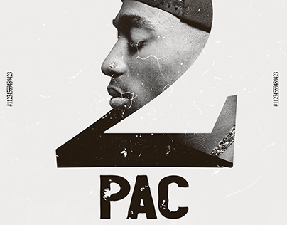 2Pac Letter Design Social Media Poster