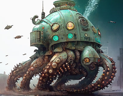 Dystopian Armored Octopus