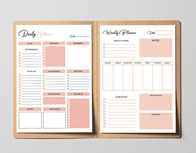Daily & Weekly Planner Design