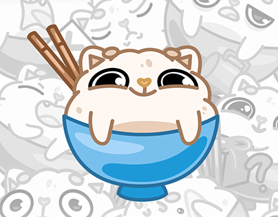 Rice Cat Animated Stickers for Telegram