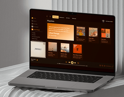 Redesign of spotify, UI project