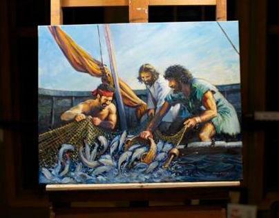 {Video and Photos} Recent Oil Painting "A Fish Story"