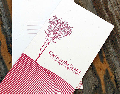 Cycles at the Center: letterpress invitation