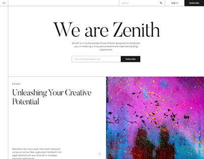 Zenith - Blog Website Template