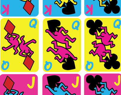 Keith Haring Inspired Playing Cards