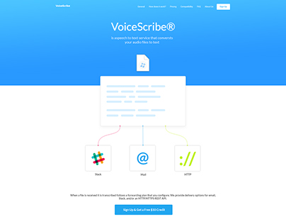 VoiceScribe Web-design