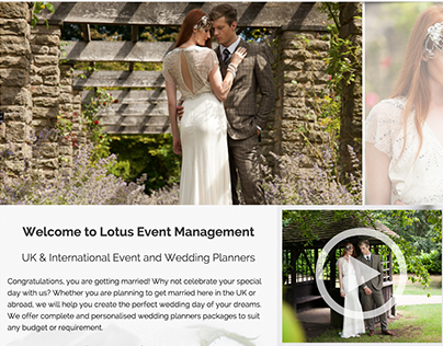 Wedding Planner Website - Brochure Website