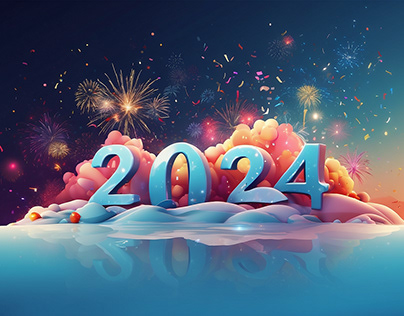 Happy new Year 2024 | Modern New year Design 2024