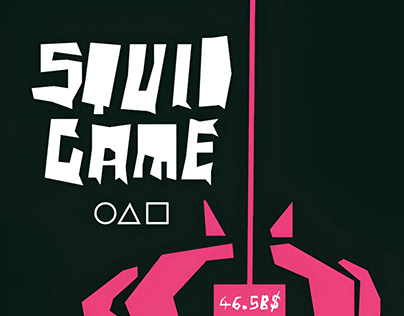 If Saul Bass Redesigned Squid Game Poster Illustration