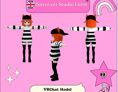 3D Prisoner girl for VRChat & PC compatible