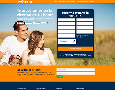 Tu-Isapre Landing Page