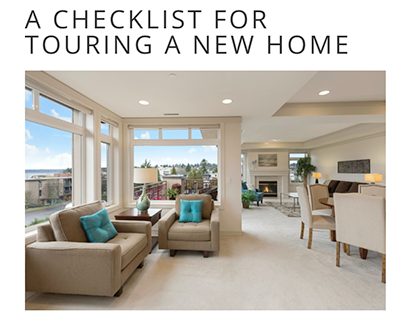 A Checklist for Touring a New Home
