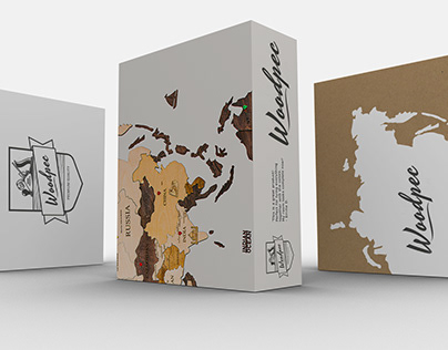Дизайн коробки для деревянных карт мира