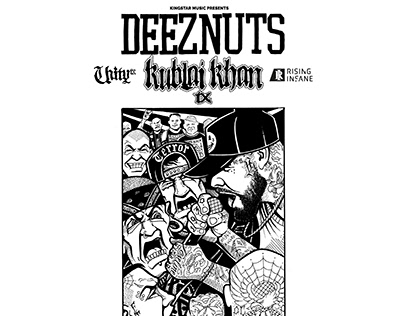 "Deez Nuts" Montagem de Concert Poster