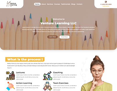 Website Design for Venture Learning Programm