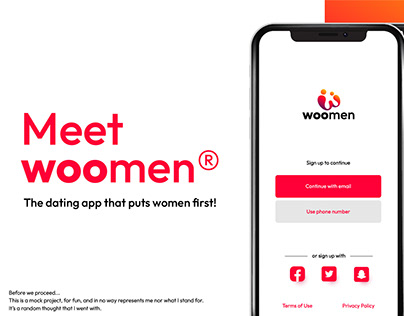 Woomen | Dating App Concept
