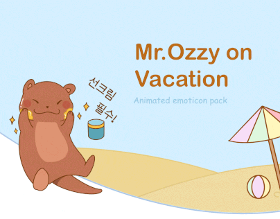 Mr.Ozzy on vacation - Animated emoticons pack