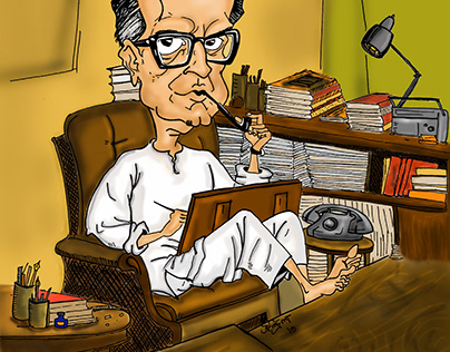 Caricature : Satyajit Ray