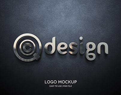 3D Wall Logo Mockup Free Download - creatives design