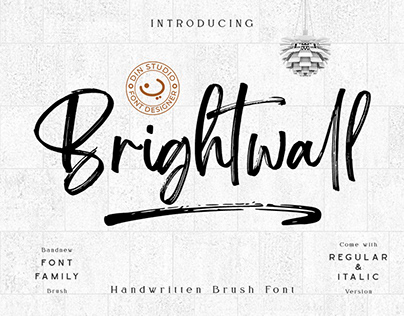 Brightwall - Handwritten Brush Font