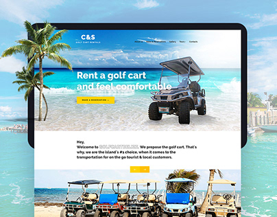 Уникальный дизайн и верстка сайта Golf Cart Belize